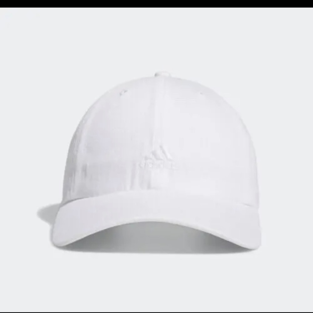 Brand new white Adidas hats women.